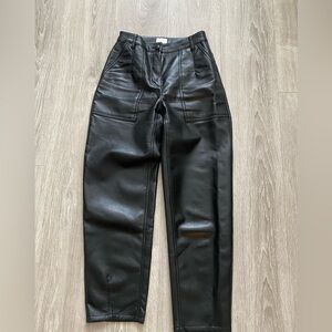 Wilfred black leather pants